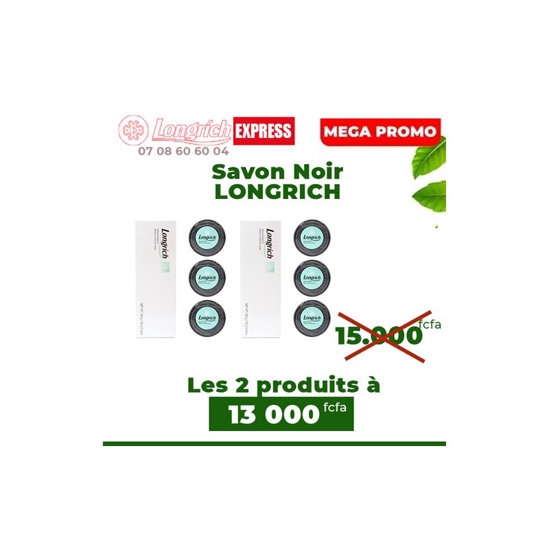 Promo 2 Savons noir au Charbon de Bambou LONGRICH