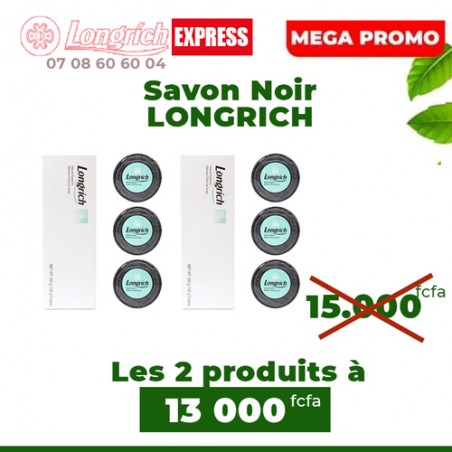 Promo 2 Savons noir au Charbon de Bambou LONGRICH