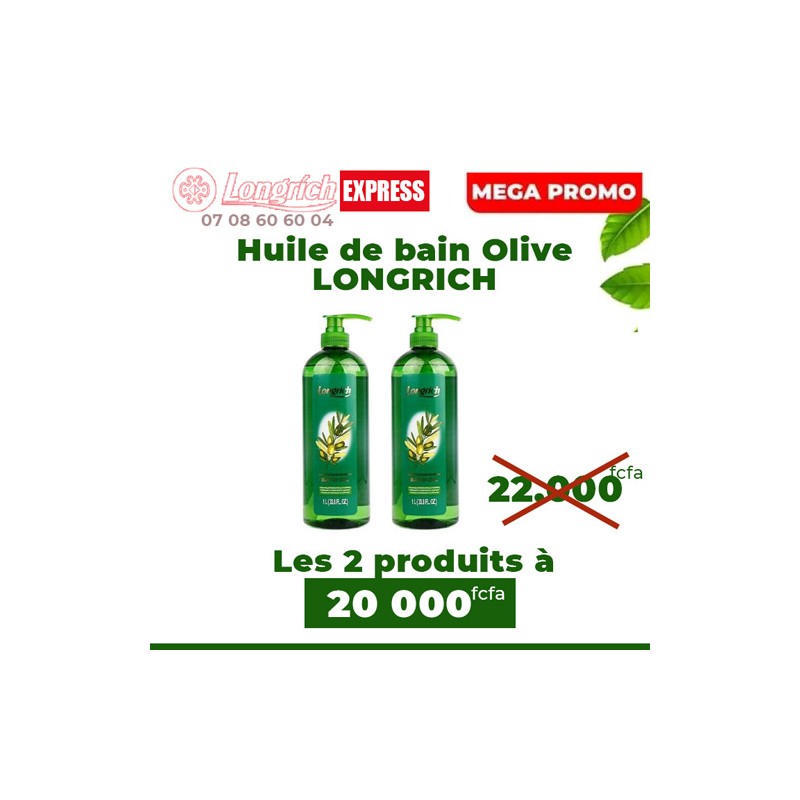 Promo 2 Huiles de bain Longrich