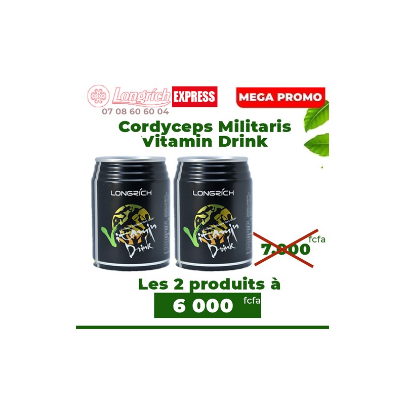 Promo 2 Vitamin Drink - Cordyceps Militaris + Gingimbre noir